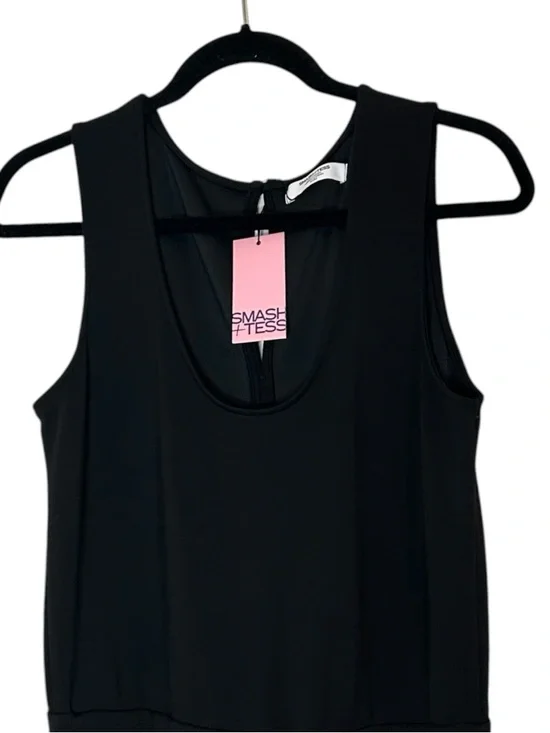 Smash Tess Drew Wide Leg Romper- Black Microscuba- Size Medium - Picture 8 of 16